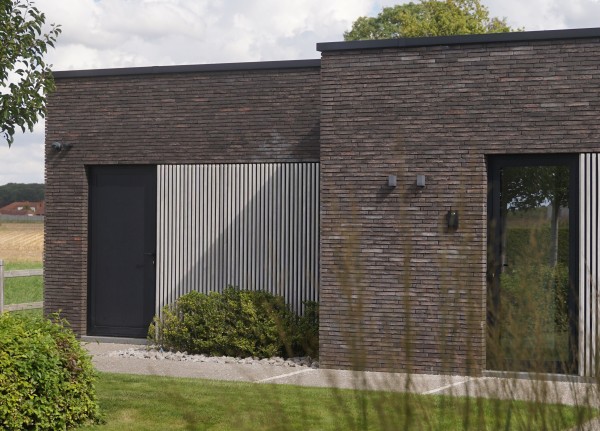 achtergevel metselwerk hout tuin